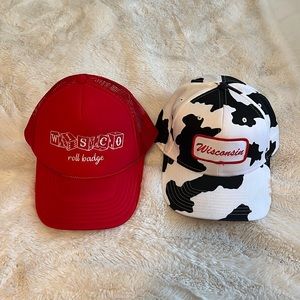 2 Wisconsin trucker hats